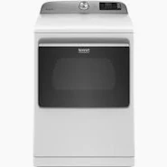 Photo 1 of Maytag SMART Capable 7.4-cu ft Smart Electric Dryer (White)
