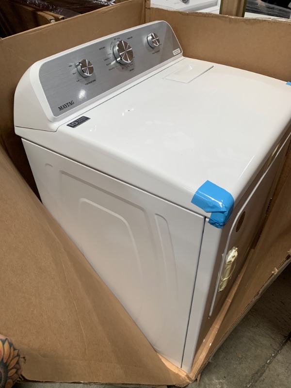 Photo 3 of Maytag 7-cu ft Electric Dryer (White)
