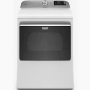 Photo 1 of Maytag SMART Capable 7.4-cu ft Smart Electric Dryer (White)
