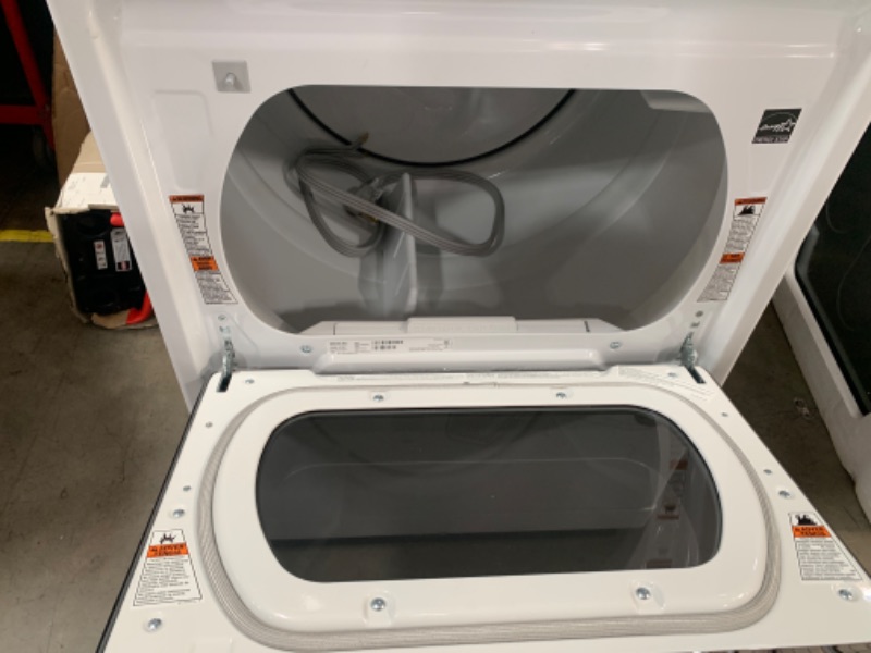 Photo 5 of Maytag Smart Capable 7.4-cu ft Steam Cycle Smart Electric Dryer (White) ENERGY STAR
