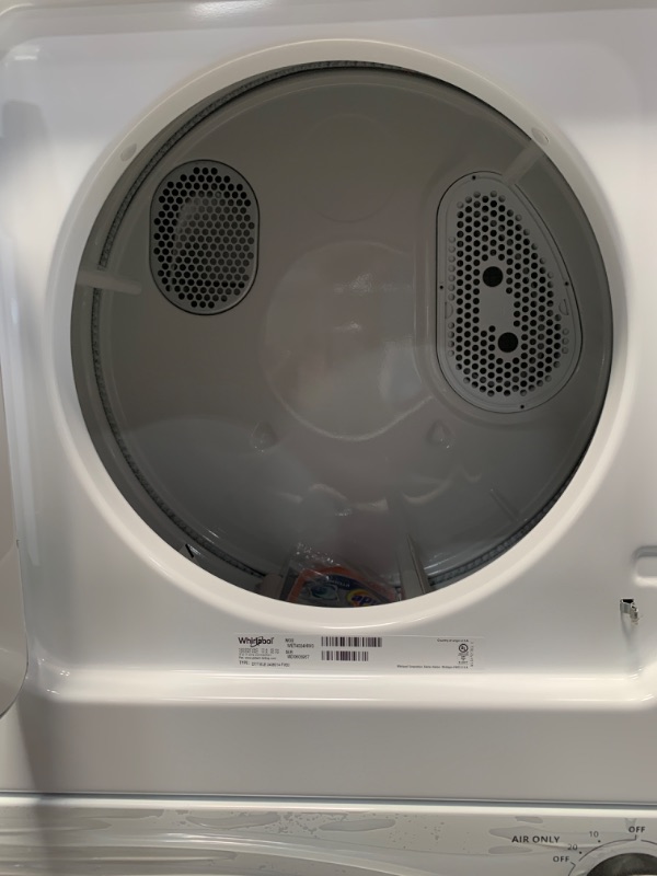 Photo 6 of Whirlpool Electric Stacked Laundry Center with 1.6-cu ft Washer and 3.4-cu ft Dryer
