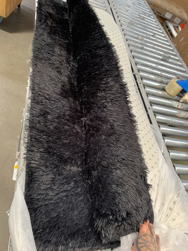 Photo 1 of 5x6 fuzzy carpet (black) 