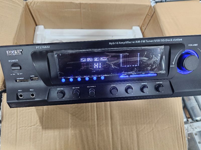 Photo 3 of 300W Digital Stereo Receiver System - AM/FM Qtz. Synthesized Tuner, USB/SD Card MP3 Player & Subwoofer Control, A/B Speaker, iPod/MP3 Input w/Karaoke, Cable & Remote Sensor - Pyle PT270AIU.6