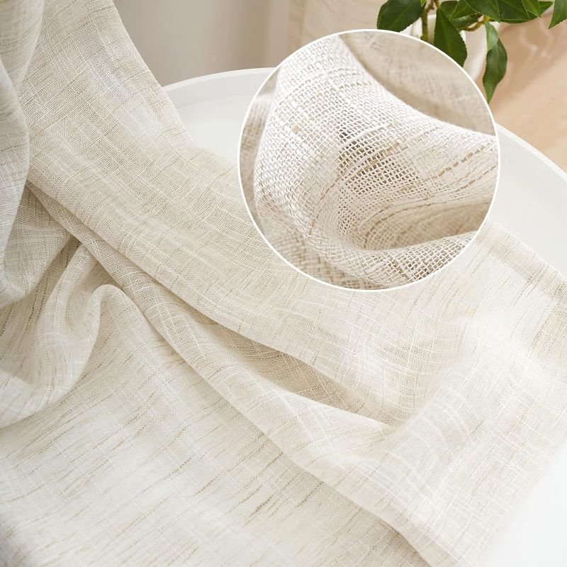 Photo 1 of 50x84 faux linen sheer 