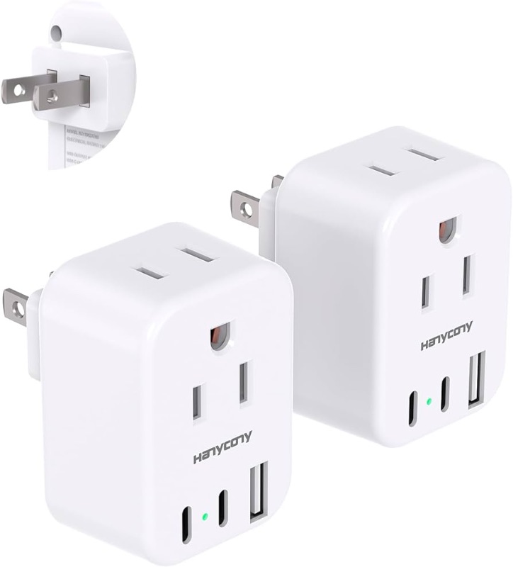 Photo 1 of US to Japan Plug Adapter, Japan Power Adapter with 2 Outlets 3 USB Ports(2 USB C), Travel Plug Adapter for Amercian USA to Japanese China Canada Mexico Philippines Peru, 2 Pack