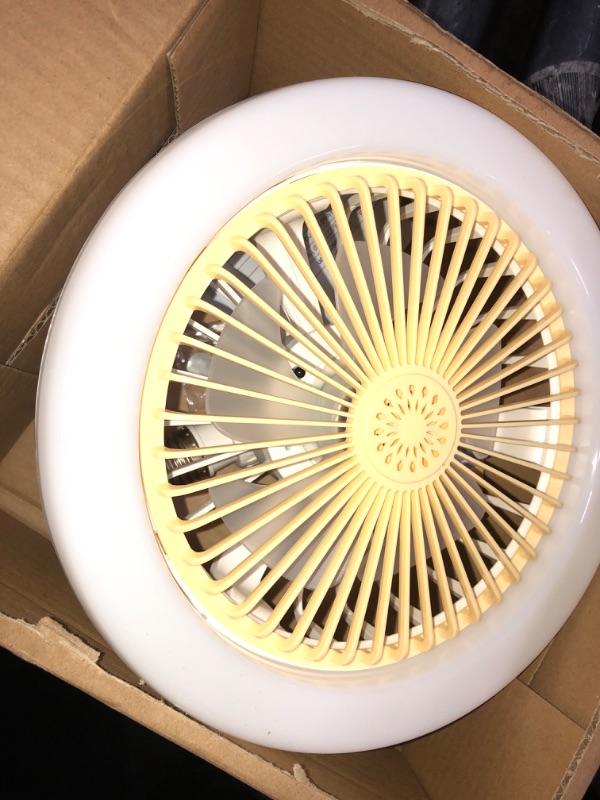 Photo 2 of Mini E26/E27 Ceiling Fan Light with Remote, 10in Socket Fan Light, Enclosed Light Bulb Fan,3CCT,Dimmable,3 Fan Speeds,with Universal Joint and Chamber for Aromatherapy Tablets