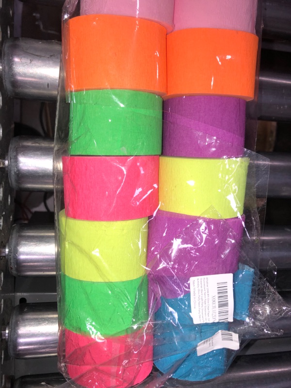 Photo 1 of 8FT GLOW CREPE PAPER 14 PK 