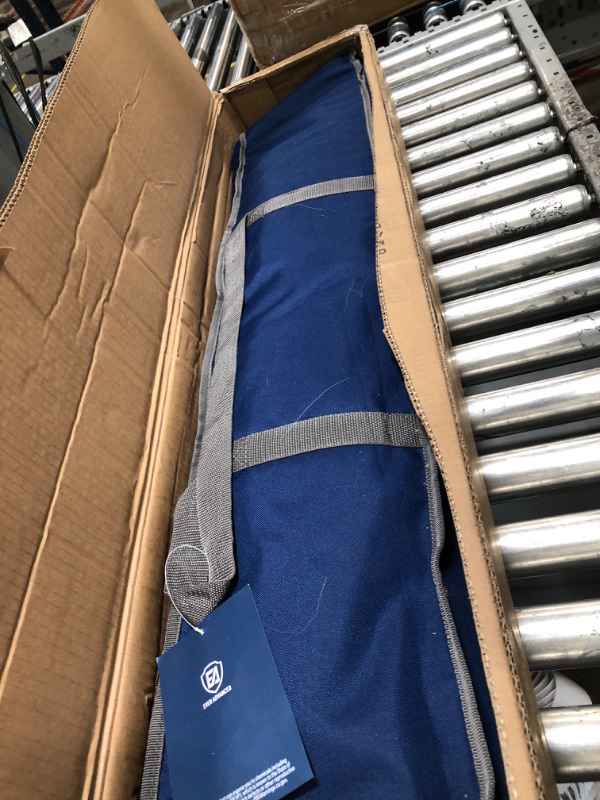 Photo 2 of (READ FULL POST) EVER ADVANCED Sleeping Cot for Adults, Heavy Duty Camping Cots for Outdoor with Carry Bag, Extra Wide Folding Bed Camp Cot, 84.3" L x 41.9" W, Supports to 550 lbs upgraded with zipper Blue