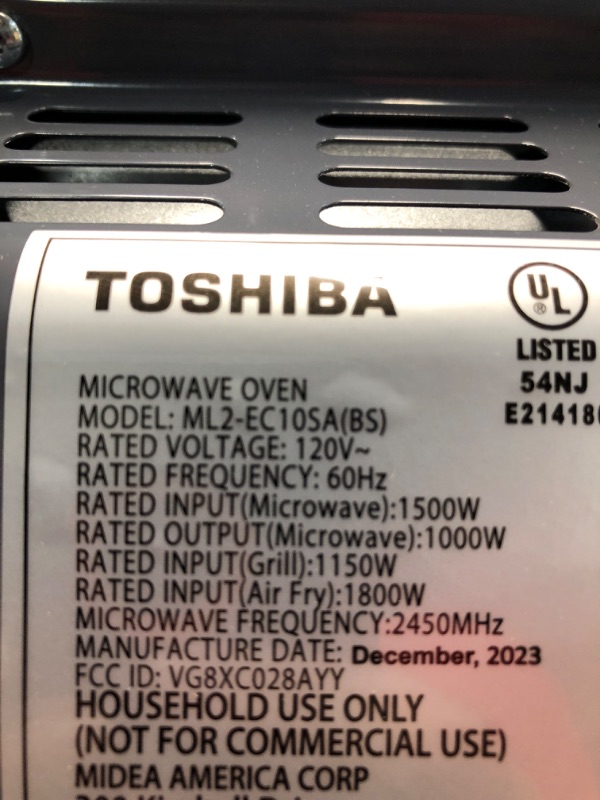 Photo 7 of (see all images)TOSHIBA EM131A5C-SS Countertop Microwave Ovens 1.2 Cu Ft, 12.4" Removable Turntable
