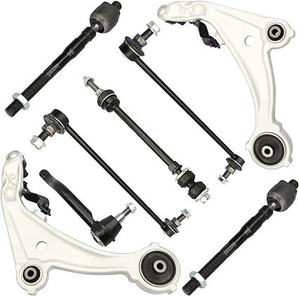 Photo 1 of 8PC Set Front Lower Control Arms Ball Joints Sway Bars Tie Rods, replacement for 2007-2013 Nissan Altima (2013 Coupe ONLY), K620195 K620196 K750095 K750094 ES800357 ES800358 EV800356
