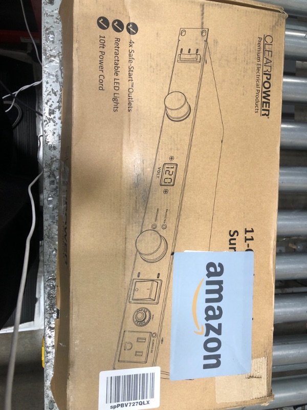 Photo 7 of Clear Power 11-Outlet 2160J Rackmount Surge Protector PDU w/LED Lights & 10ft Cord, CPPDU511