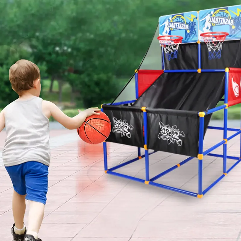 Photo 1 of Basketball Hoop Arcade Game, SEGMART Kids Basketball Hoop with 6 Balls, Indoor Basketball Arcade Game with Air Pump, Two Players Basketball Game, Adjustable Basketball Hoop for Kids Boys Girls (140cmx90cmx90cm)