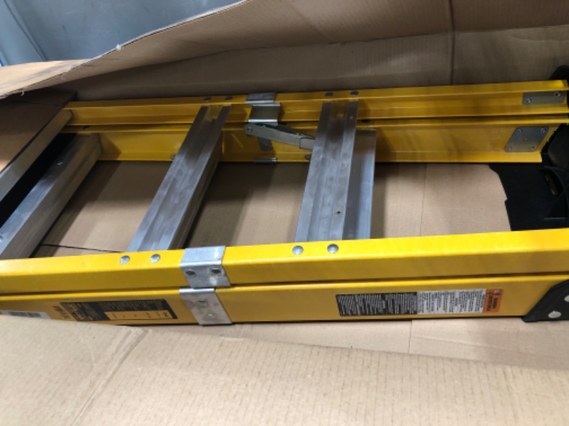 Photo 1 of DeWalt DXL3410-04 4-Feet Fiberglass Stepladder Type IAA with 375-Pound Duty Rating, 4-Feet , Yellow 4 feet