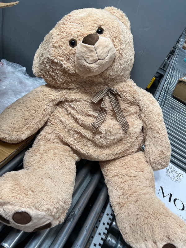 Photo 1 of MaoGoLan 55 Inch Giant Teddy Bear Stuffed Animal, Big Stuffed Bear for Baby Shower Life Size Large Teddy Bear for Girlfriend Boyfriend Wife Children?Light Brown? Brown 55 inch