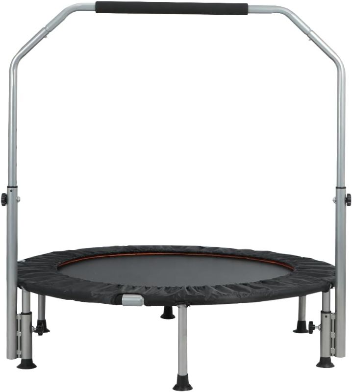 Photo 1 of 
Mini Trampoline Fitness Trampoline with Handle, 48 inch, 440lb Weight Capacity