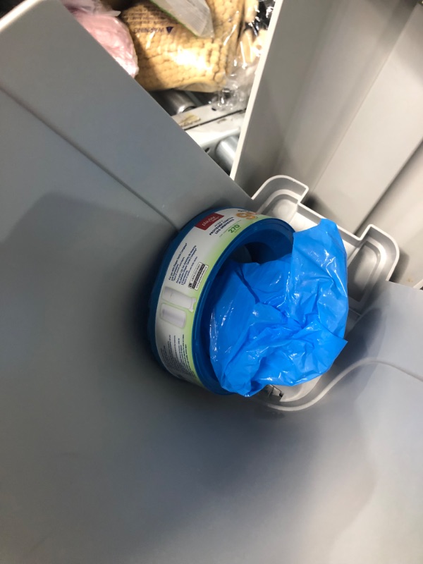 Photo 4 of ***DAMAGED - STEP IS BROKEN - SEE PICTURES - NO BAG REFILLS INCLUDED***
Diaper Genie Complete Diaper Pail (Grey) with Odor Control | Includes 1 Diaper Trash Can