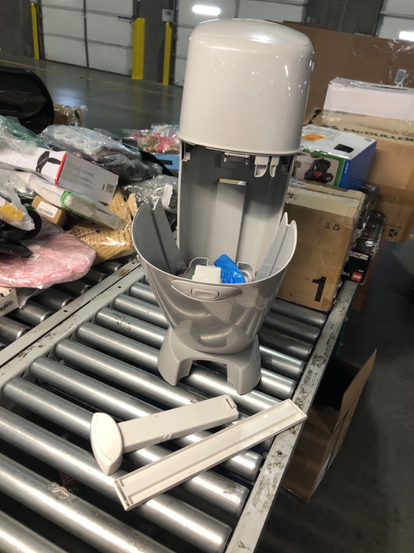 Photo 5 of ***DAMAGED - STEP IS BROKEN - SEE PICTURES - NO BAG REFILLS INCLUDED***
Diaper Genie Complete Diaper Pail (Grey) with Odor Control | Includes 1 Diaper Trash Can