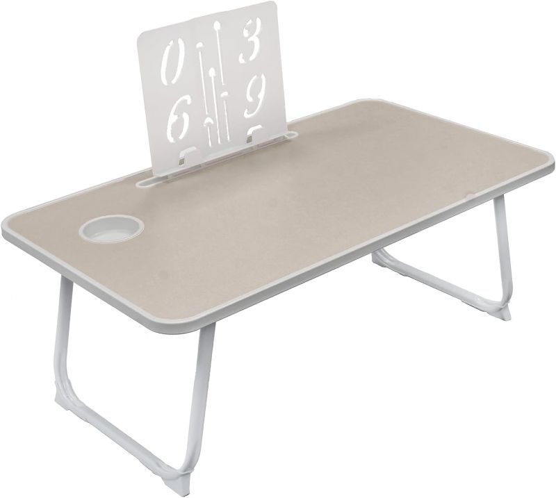 Photo 1 of [28' x 16'] Extra Large Foldable Laptop Table for Bed, Floor Desk - Great for Eating, Study, Computer Use & Writing (Grey)
