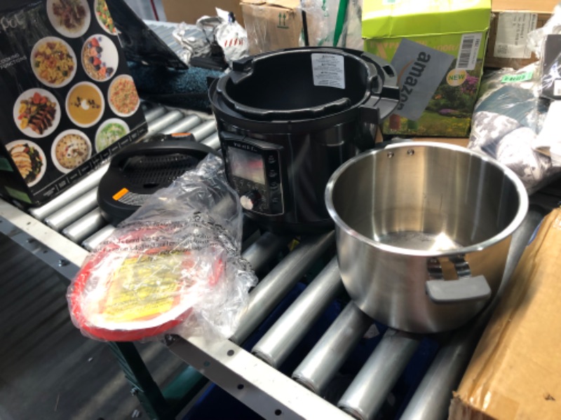 Photo 3 of ***HEAVILY USED - DAMAGED - SEE COMMENTS***
Instant Pot Pro (8 QT) 10-in-1 Pressure Cooker, Slow Cooker, Rice/Grain Cooker, Steamer, Sauté, Sous Vide, Yogurt Maker, Sterilizer, and Warmer, Includes App With Over 800 Recipes, Black 8QT