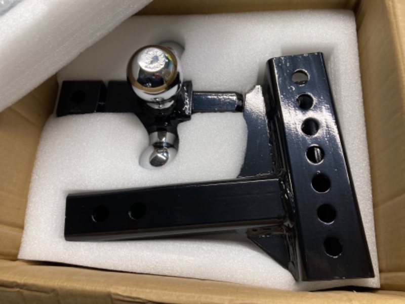 Photo 1 of Ayleid Trailer Hitch Tri-Ball Mount with Hook&Pin&Rotatable Tow Shackle,Fits 2-in Receiver with 1-7/8-in,2-in,2-5/16-in Hitch Ball (C-Adjustable with Shackle)