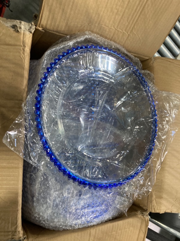 Photo 1 of 50pc blue clear plate set 