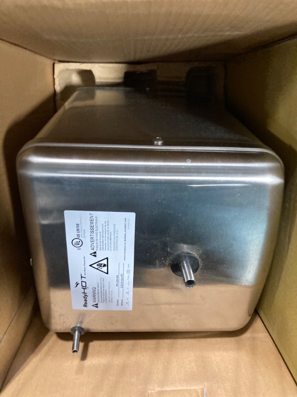 Photo 4 of **READ NOTES BEFORE PURCHASING ITEM** 
Ready Hot 40-RH-200-SS Instant Hot Water Dispenser System, 2.5 Quarts Manual Dial Tank Only, Stainless Steel