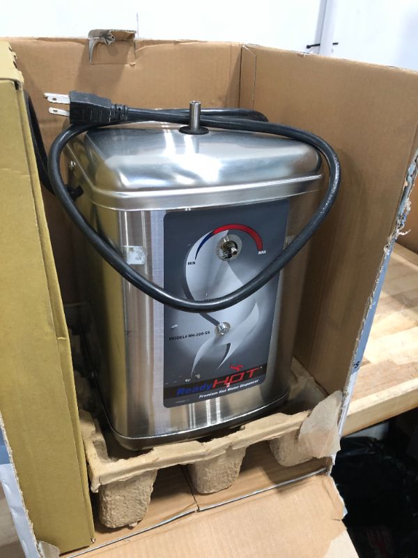 Photo 3 of **READ NOTES BEFORE PURCHASING ITEM** 
Ready Hot 40-RH-200-SS Instant Hot Water Dispenser System, 2.5 Quarts Manual Dial Tank Only, Stainless Steel