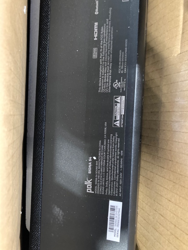 Photo 1 of Polk Audio Signa S4 Sound Bar with Wireless Subwoofer - Dolby Atmos 3D Audio, Exclusive VoiceAdjust & BassAdjust Technology, HDMI eARC, Works with 8K, 4K & HD TVs, Bluetooth, Wireless Streaming S4 Soundbar + Subwoofer w/ Dolby Atmos