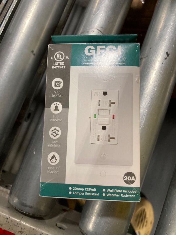 Photo 1 of ANKO GFCI Outlet 20 Amp, UL Listed, LED Indicator, Tamper-Resistant, Weather Resistant Receptacle Indoor or Outdoor Use with Decor Wall Plates and Screws