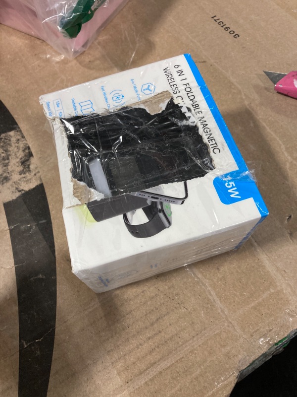 Photo 3 of *** NOT FUNCTIONAL SELLING AS PARTS***** NO RETURNS***
Alarm Clock + 3 in 1 Charging Station + Night Light, iphone iwatch airpod wireless charging dock, magsafe phone watch charger stand, travel charger combo for apple multiple devices Black