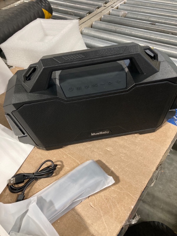 Photo 4 of ****USED*** Bluetooth Speaker,MusiBaby Speakers Bluetooth Wireless,Waterproof,Portable Bluetooth Speaker with 80W Booming Sound,20H Play,IPX6,DSP,Dual Pairing,Bluetooth 5.3,Outdoor Speaker for Camping,Beach,Gifts
