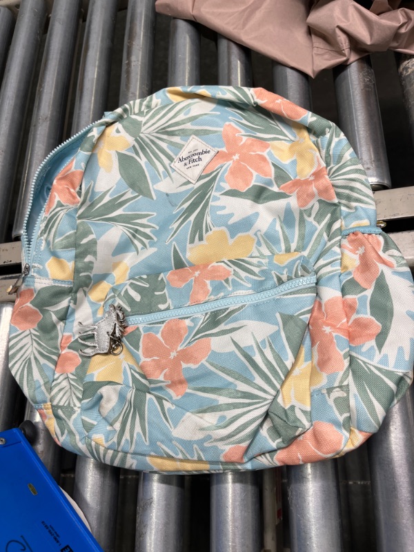 Photo 1 of abercrombie kids girls logo backpack in blue floral