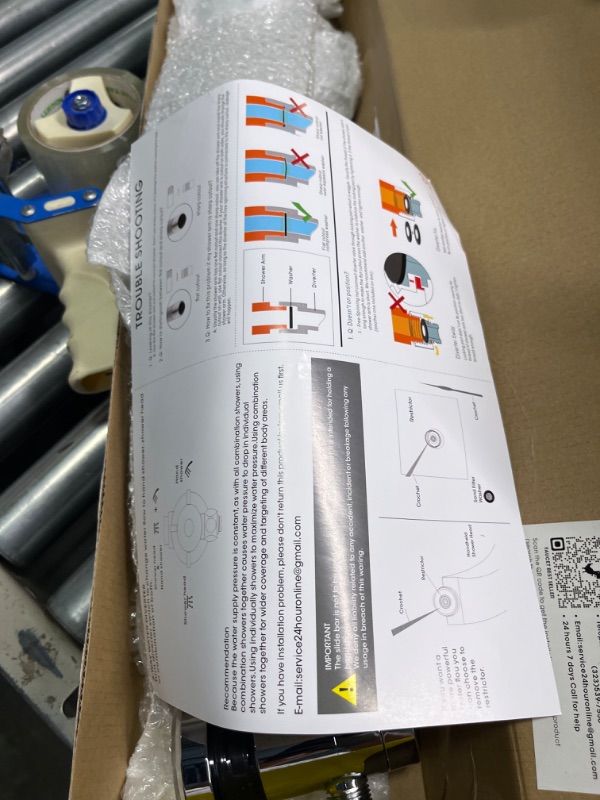 Photo 4 of UCLIMAA Rainfall Shower Head with Handheld Shower Spray, with 26" Drill Free Adjustable Height Slider Bar, High Pressure Dual Shower Head Combo, 3-Way Diverter for Easy Reach, 5Ft Hose - Chrome Finish