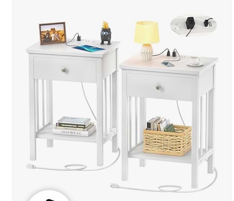 Photo 1 of 
Homykic White Nightstand 