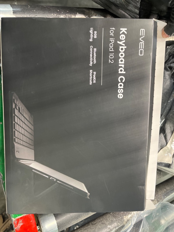 Photo 1 of EVEO Keyboard Case for iPad 10.2 RGB Lighting Bluetooth Connectivity iPados Shortcuts

