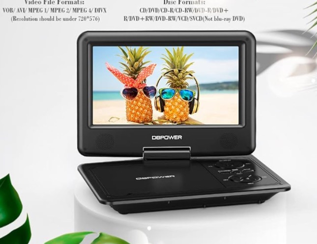 Photo 1 of DBPOWER 11.5" Portable DVD Player+Panasonic RP-HT161 Headphones