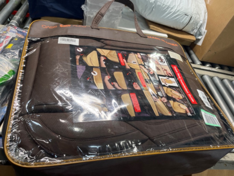 Photo 1 of OASIS AUTO Toyota Tacoma Accessories Seat Covers 2005-2025 Custom Fit Leather Truck Cover Protector Cushion Crew Double Extended Cab TRD(Premium Full Set, Brown) FULL SET BROWN