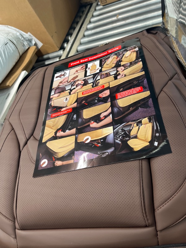 Photo 1 of OASIS AUTO Toyota Tacoma Accessories Seat Covers 2005-2025 Custom Fit Leather Truck Cover Protector Cushion Crew Double Extended Cab TRD(Premium Full Set, Brown) FULL SET BROWN
