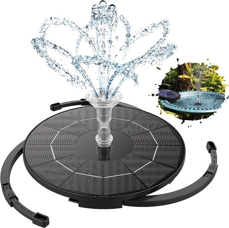 Photo 1 of AISITIN 3.5W Solar Fountain Pump for Water Feature Outdoor DIY Solar Bird Bath Fountain with Multiple Nozzles, Solar Powered Water Fountain for Garden, Ponds, Fish Tank and Aquarium
