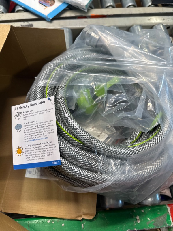 Photo 3 of Flexible Garden Hose 50 FT - Heavy Duty Non-Expandable 50FT Outdoor Water Hose Pipe, 1/2" x 50Feet, 3/4" Solid Swivel Fittings, 50 Feet, Kink and Leak Proof
