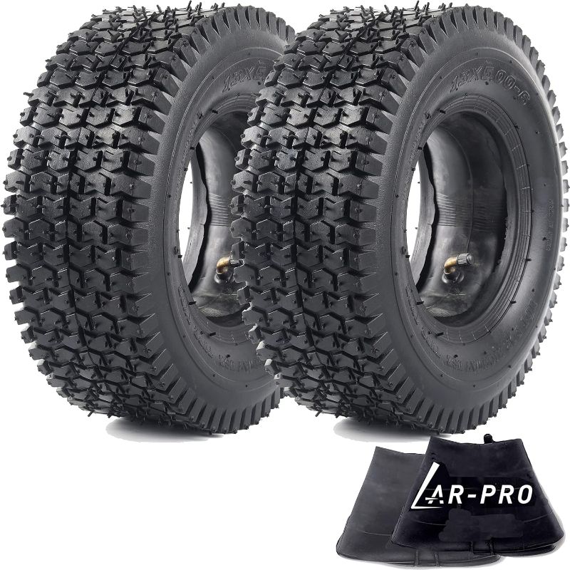 Photo 1 of (2-Set) AR-PRO Replacement 13x5.00-6 Tire and Inner Tube Sets for Razor Dirt Quad Versions 1-18 - Compatible with Yerf Dog, Motovox, and More - Also Compatible with Yard Tractors and Hand Trucks
