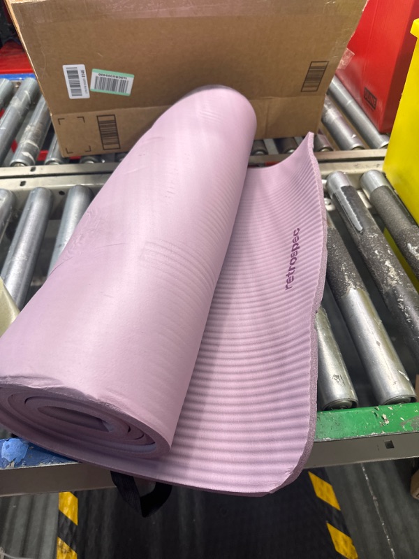 Photo 2 of *****USED*** Retrospec Solana Yoga Mat 1" Thick w/Nylon Strap for Men & Women - Non Slip Exercise Mat for Home Yoga, Pilates, Stretching, Floor & Fitness Workouts
