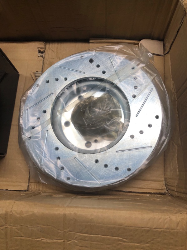 Photo 1 of A-Premium 11.10 in (282mm) Front Drilled and Slotted Disc Brake Rotors + Ceramic Pads Kit Compatible with Honda and Acura Models - Accord 03-12/14-17, Civic 13-18, CR-V 02-04, Element 03-11, ILX 14-15