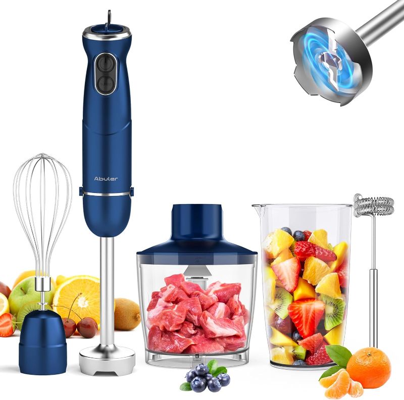 Photo 1 of ****USED***SOLD FOR PARTS ONLY***AS IS ALL SALES ARE FINAL***NO RETURNS**Immersion Blender Handheld 5 in 1 Hand Blender, 800W Hand Mixer Stick, BPA-Free 12 Speed Handheld Blender 304 Stainless, Beaker, Chopper, Whisk and Milk Frother, Soup, Smoothies, Bab