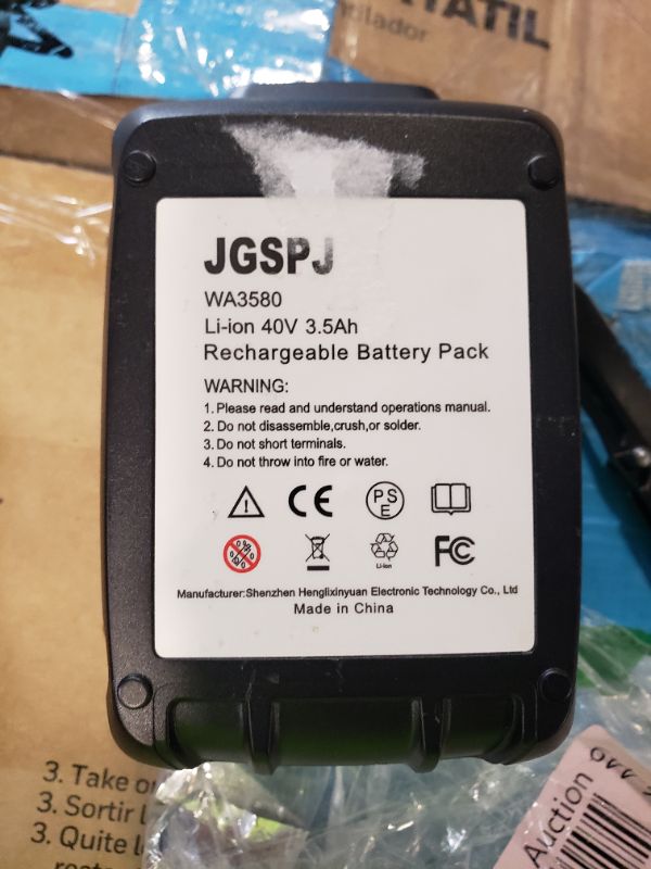 Photo 4 of 3.5Ah WA3580 Battery Replacement for Worx 40V Lithium Battery Compatible with 40 Volt Power Tools WG180 WG280 WG380 WG580(Not Fit for 2x20V Tools) WORX-40V 