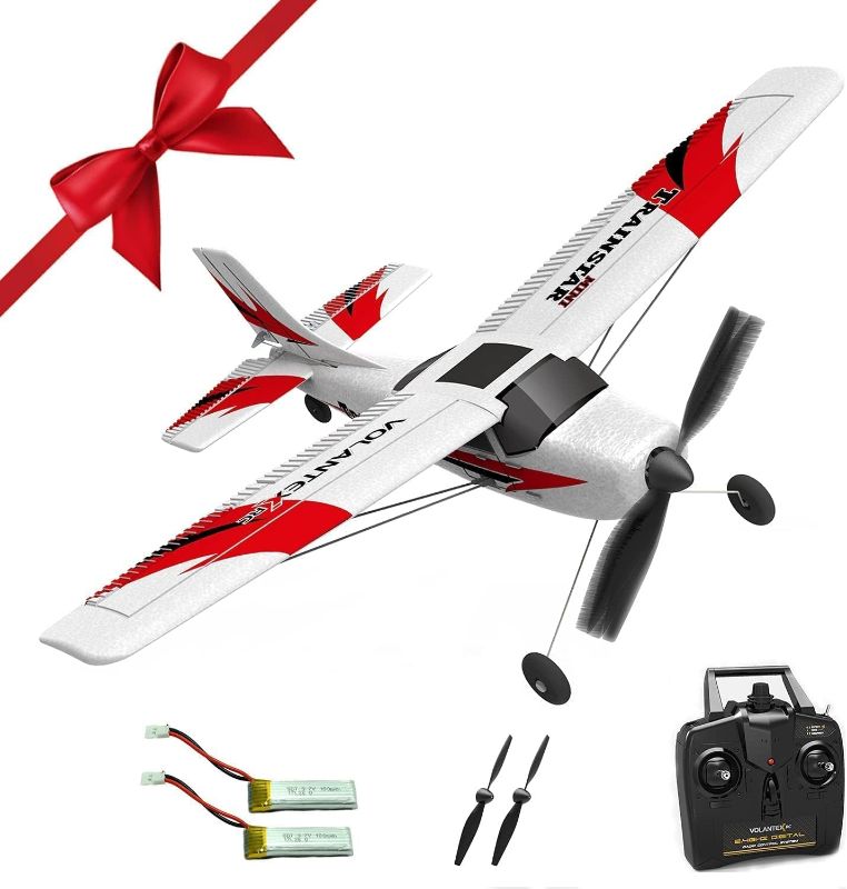 Photo 1 of ***stock image is a similar item*** VOLANTEXRC RC Airplane TrainStar Mini 2.4GHz 3 Channel Remote Control Plane RTF Ready to Fly with Xpilot Stabilization System Easy to Fly for Beginners 