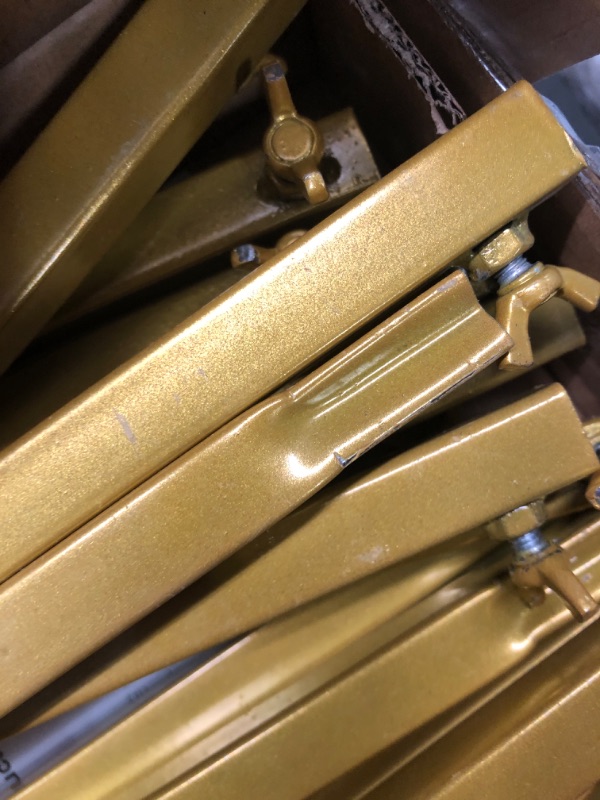 Photo 1 of ***lightly scratched metal shown in last picture*** SuuWoee Metal Arch Backdrop Stand Set of 2 Gold (7.2FT+6FT) Wedding Arch Stand Balloon Arched Frame for Birthday Party Baby Shower Graduation Ceremony Decoration