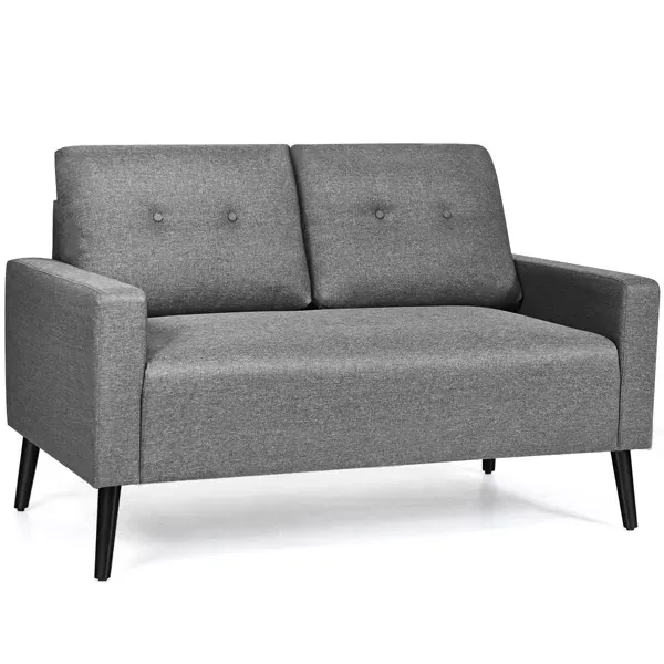 Photo 1 of ***stock photo is a similar item*** Loveseat Sofa Upholstered Chair Couch with Soft Cloth Cushion Grey