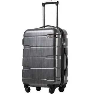 Photo 1 of Coolife Luggage Expandable(only 28") Suitcase PC+ABS Spinner Built-In TSA lock 20in 24in 28in Carry on (Charcoal., L(28in).)