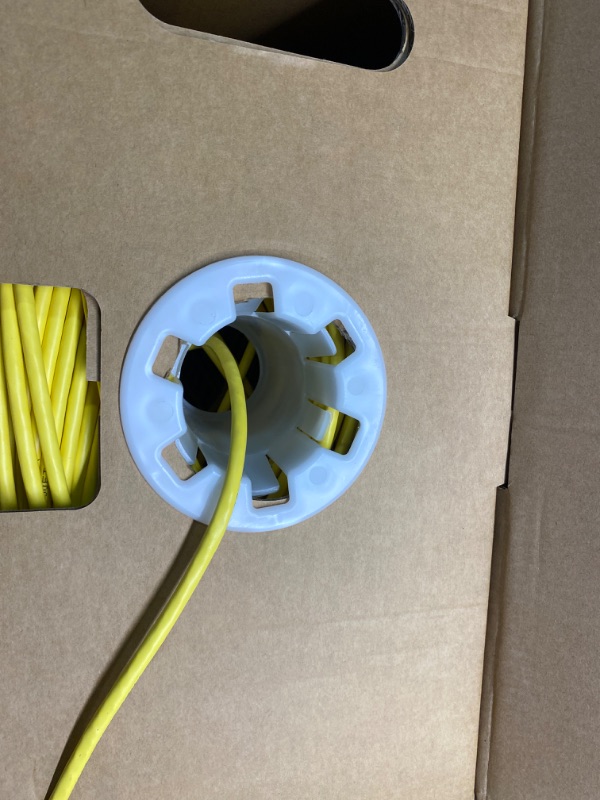 Photo 2 of | CAT6 Plenum (CMP) Cable 1000FT | Network Analyzer Test Passed | 23AWG 4Pair, Solid 550MHz Ethernet Cable 10Gigabit UTP, Available in 9 Colors (Yellow)